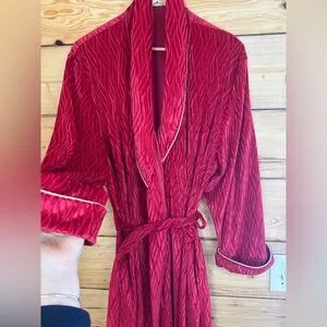Vintage | Bath | Vintage Red Velvet Robe Gold Rope Coastal Regal Royal ...